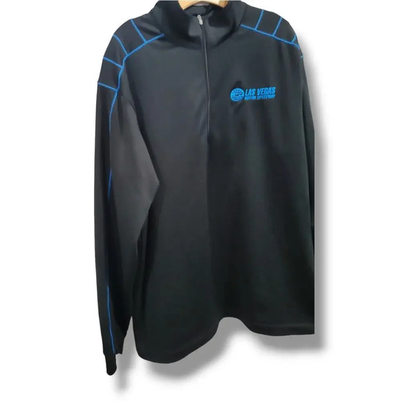 Las Vegas Nevada Motor Raceway Nike Golf Dri-fit men's half zip black Jacket - Picture 2 of 10